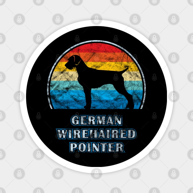 German Wirehaired Pointer Vintage Design Dog Magnet by millersye